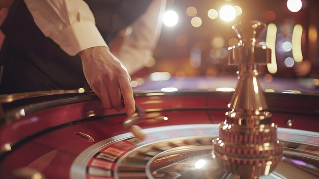 Live baccarat dealer at harum studio table with multi-camera feed showing card game in progress